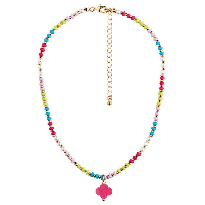 Trefoil Gum Drop Necklace